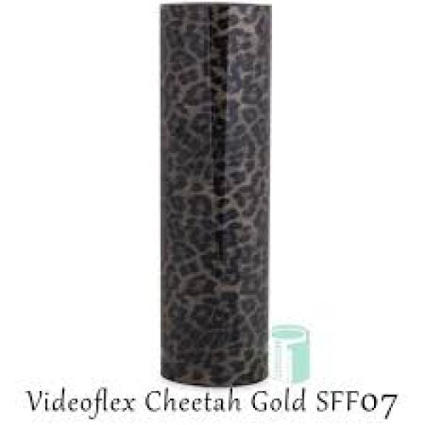 SFO43 Cheetah Gold Videoflex Heat Transfer Vinyl (SPECIALS) 30cm x 20cm