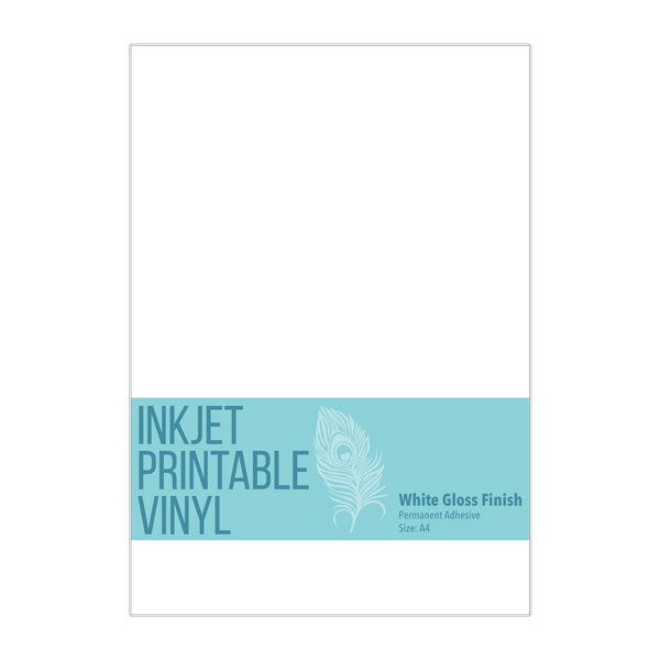 White Glossy - Premium Printable Vinyl for Inkjet/Laser Printers