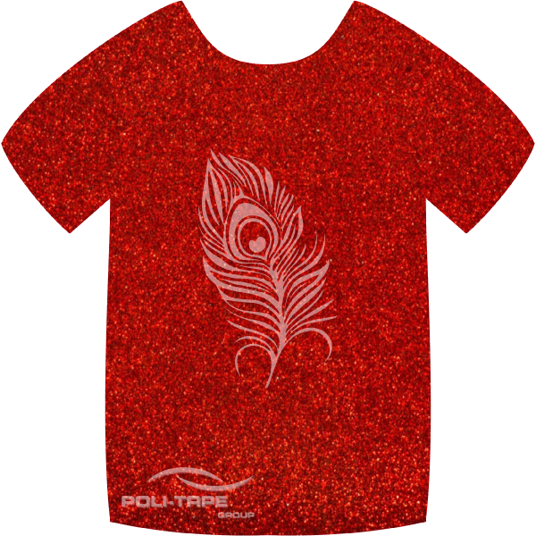 Red Glitter Heat Transfer Vinyl HTV T-Shirt 20 Iron On Heat Press Yard  DG06