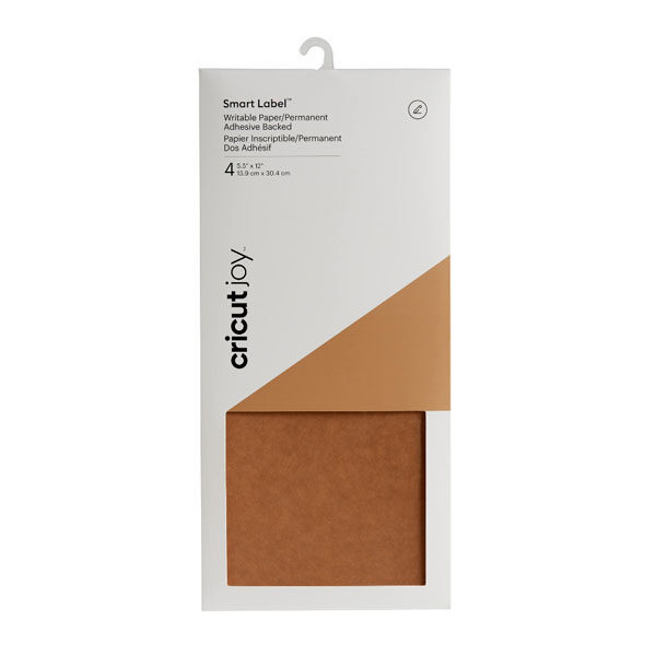 2007361 Cricut Joy Smart Label Writable Paper 14x30cm 4-pack (Kraft Brown)