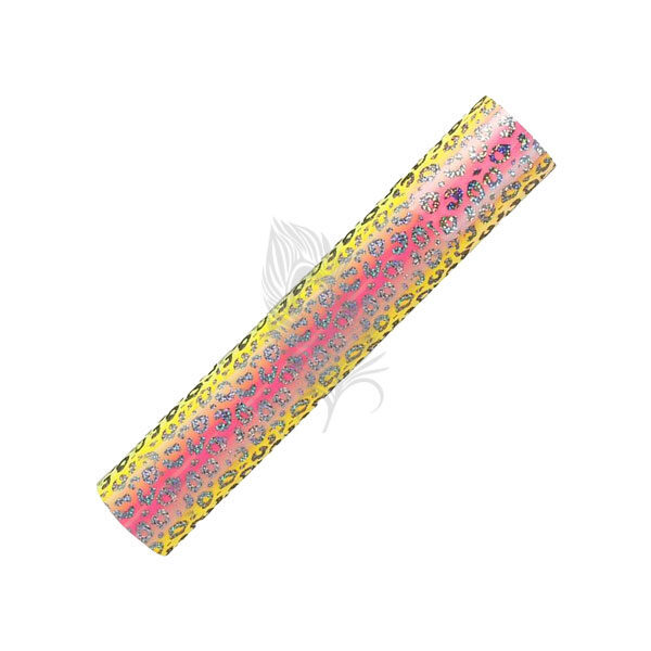 Pattern Peach Yellow Pink Leopard Self Adhesive Craft Vinyl