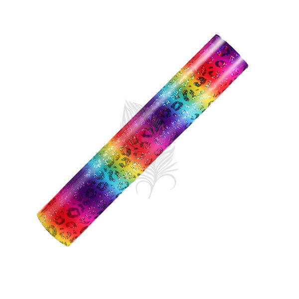 Pattern Rainbow Leopard Self Adhesive Craft Vinyl 12x12