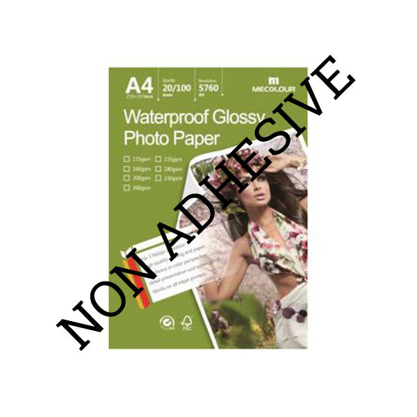 Printable A4 for Inkjet Printers - 115gsm Gloss PHOTO PAPER (NON -Adhesive)