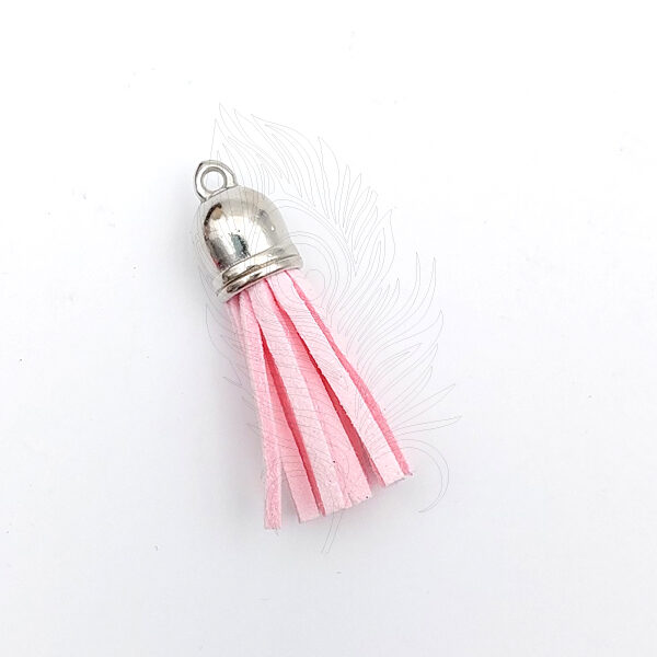 003 Faux Leather Tassel - Baby Pink