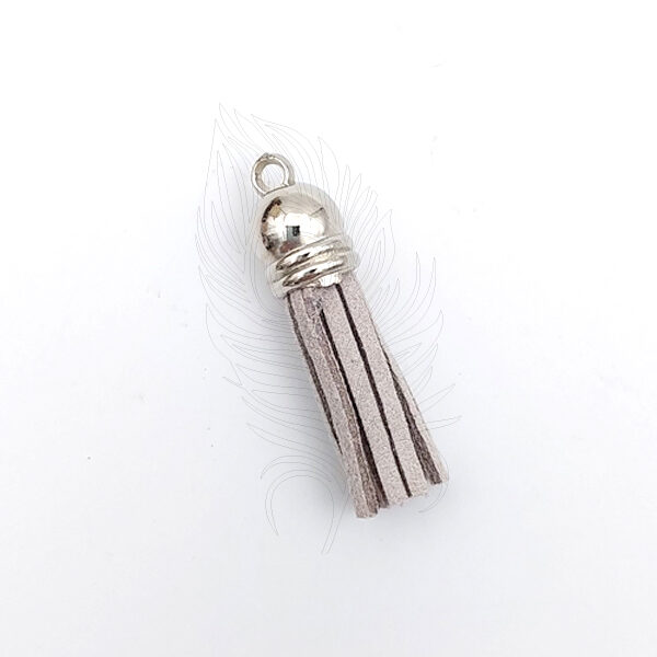 022 Faux Leather Tassel - Grey