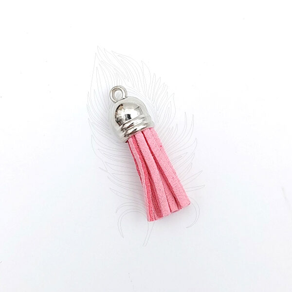 004 Faux Leather Tassel - Pink