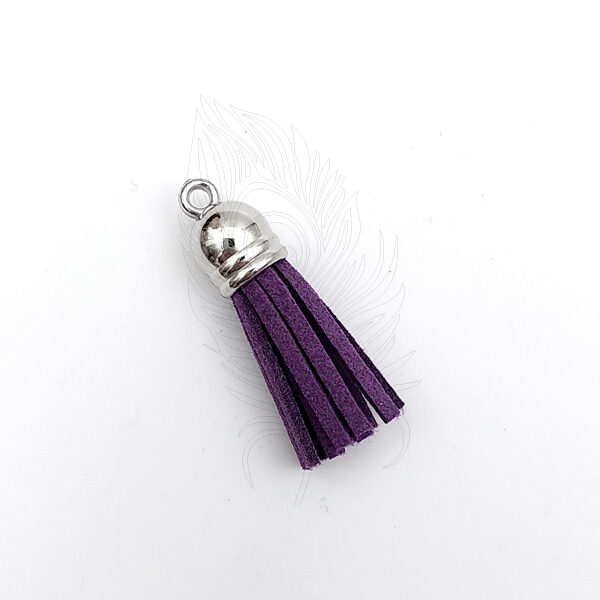 020 Faux Leather Tassel - Purple