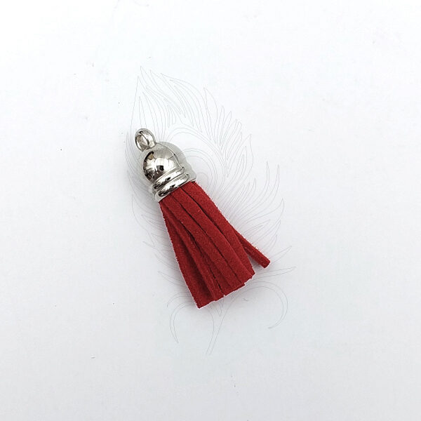007 Faux Leather Tassel - Rouge Red
