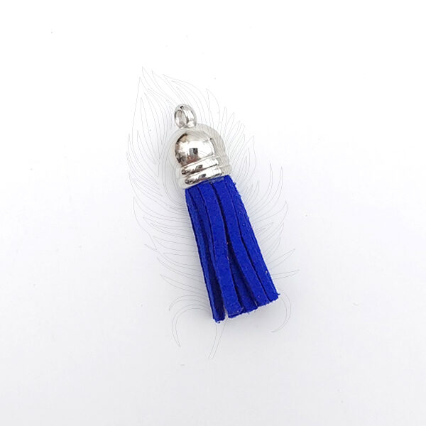 017 Faux Leather Tassel - Royal Blue