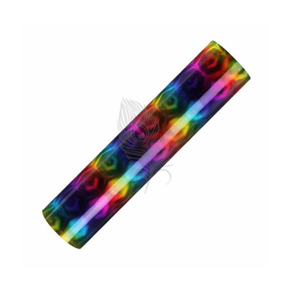 Pattern Holographic Rainbow Hexagon Self Adhesive Craft Vinyl 30cm x 30cm