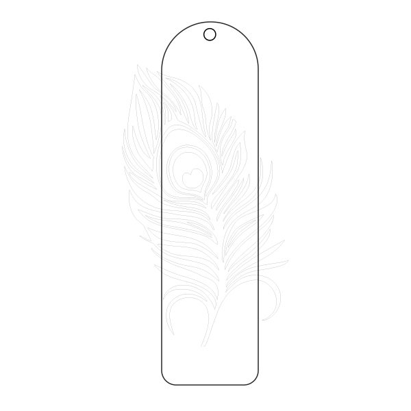 Acrylic Blank Bookmark - Rounded Corners - Arched Top 4cm x 15xm x 1.5cm