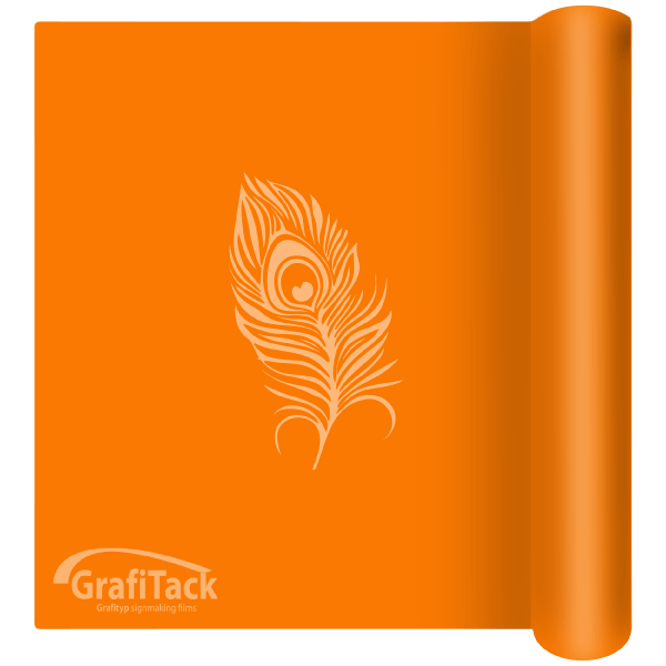 413 Fluorescent Orange Grafitack 400 Series (Indoor) Vinyl