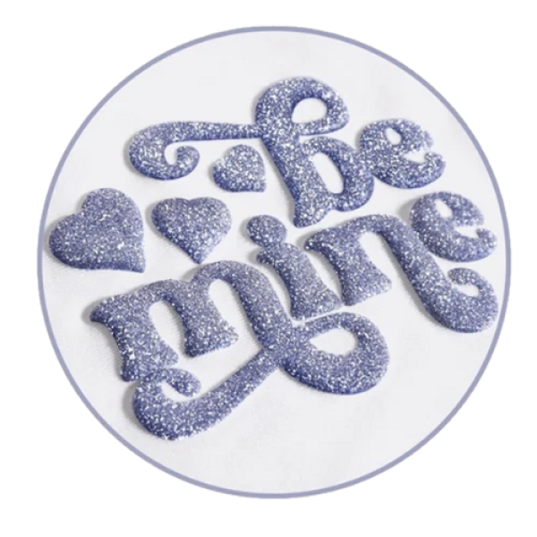 Angel Blue- GLITTER Puff Heat Transfer Vinyl 25cm x 30cm