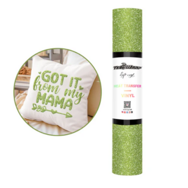 Lime green- GLITTER Puff Heat Transfer Vinyl 25cm x 30cm (Copy)