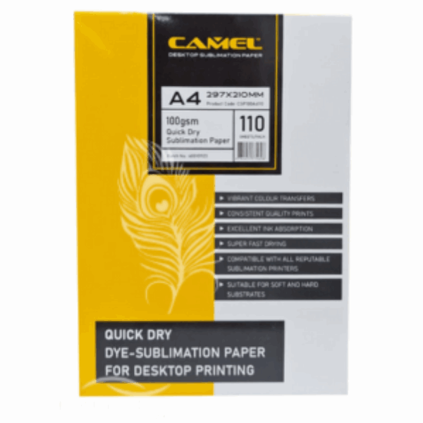 Camel 100gsm Sublimation Paper for ALL Sublimation printers 110pages