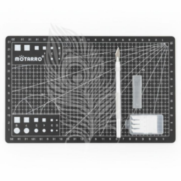 Motarro Black Cutting Mat A5 with Knife Blade